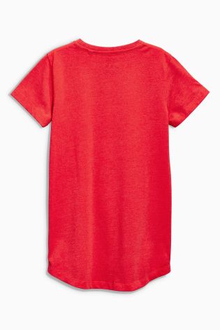 Red Skull Print T-Shirt (3-16yrs)